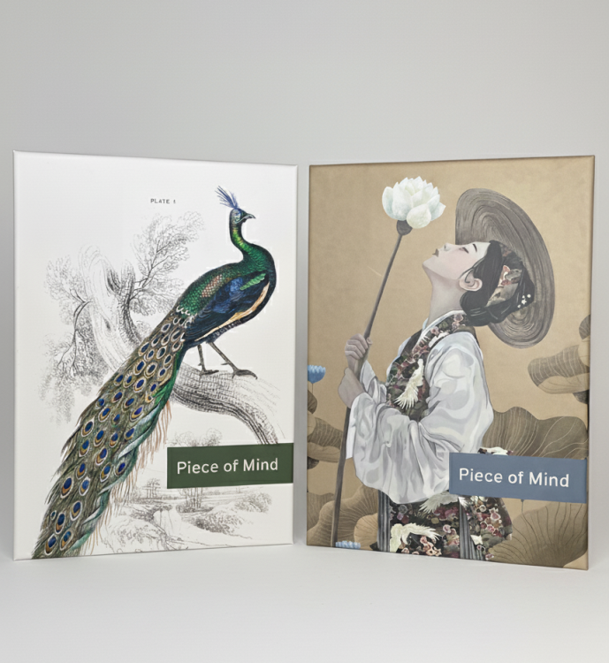 Zestaw Puzzle Piece of Mind. Harmony 1000 elementów i A majestic male peafowl portrait 1000 elementów. Ekologiczne puzzle premium