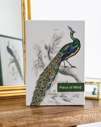Puzzle Piece of Mind. 1000 elementów. A majestic male peafowl portrait. Ekologiczne puzzle premium